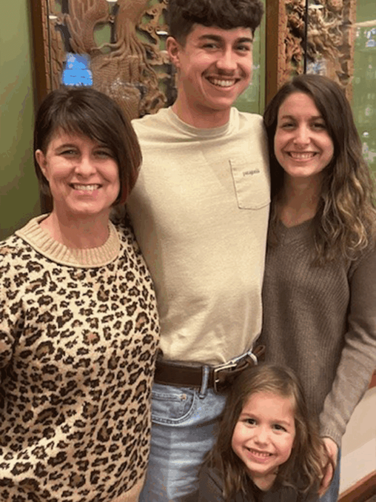 Customer Care Senior Manager Tracy Egan with her family.