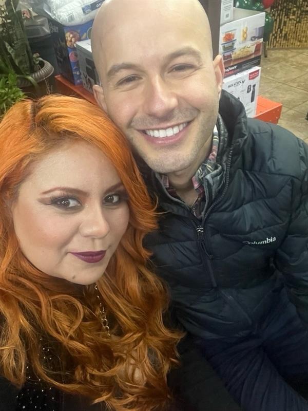 R.S. Hughes employee Mayra Balderas with colleague Alessio Cavazos.